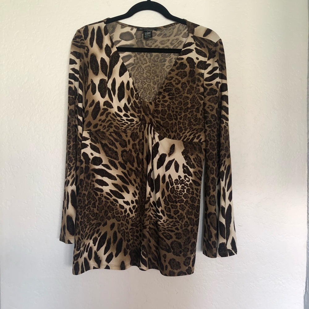 INC International Concepts leopard blouse